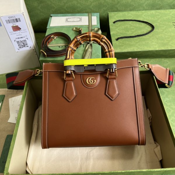 GUCCI Brown Diana Medium Tote Handbag