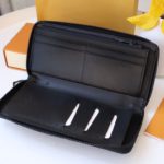 Louis Vuitton Aerogram Leather Zipper Wallet - Black - Image 3