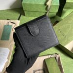 Gucci GG Marmont Wrestled Cowhide Short Pouch - Black - Image 5