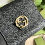 Gucci GG Marmont Wrestled Cowhide Short Pouch - Black - Image 2