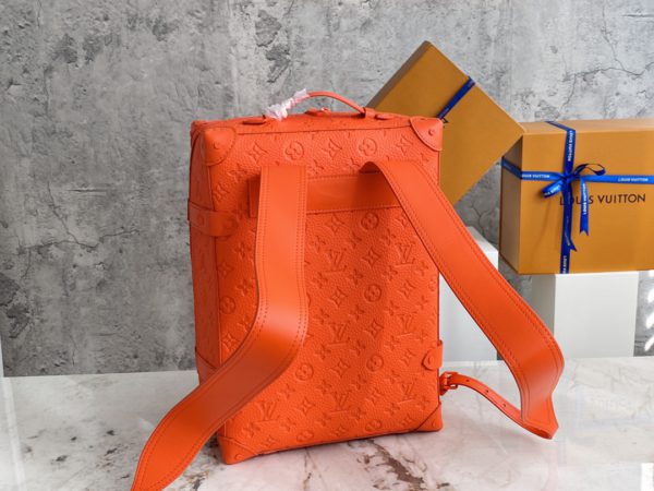 Louis Vuitton Virgil Abloh Taurillon Leather Backpack - Orange - Image 3