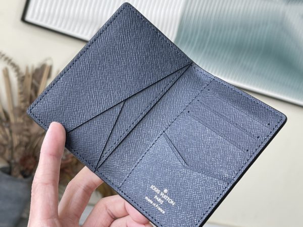 Louis Vuitton Saffiano Brown Pocket Wallet - Image 9