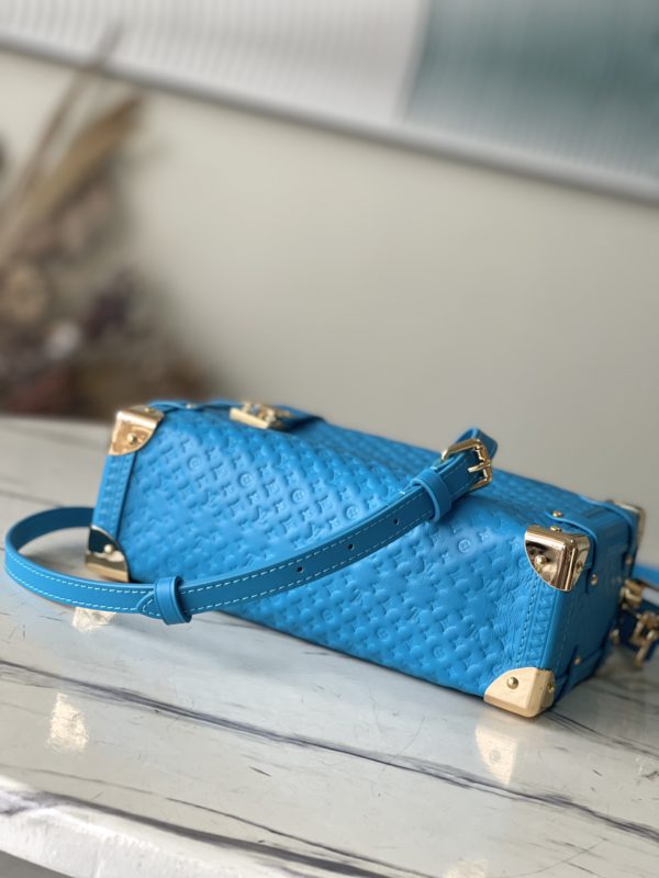 Louis Vuitton Full Suitcase Leather Bag - Blue - Image 3
