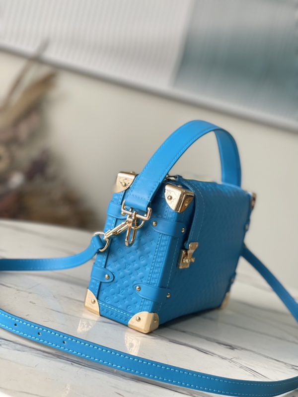Louis Vuitton Full Suitcase Leather Bag - Blue - Image 8