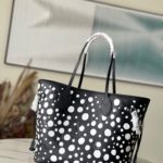 Louis Vuitton White Polka Dot Neverfull Medium Handbag - Image 4