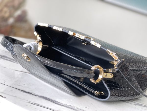 Louis Vuitton Crocodile Pattern Gold Buckle Medium - Image 5