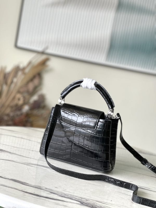 Louis Vuitton Crocodile Pattern Silver Buckle Mini Bag - Image 3
