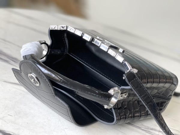 Louis Vuitton Crocodile Pattern Silver Buckle Mini Bag - Image 2