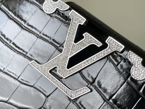 Louis Vuitton Crocodile Pattern Silver Buckle Mini Bag - Image 7