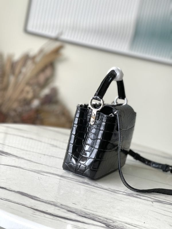 Louis Vuitton Crocodile Pattern Silver Buckle Mini Bag - Image 8
