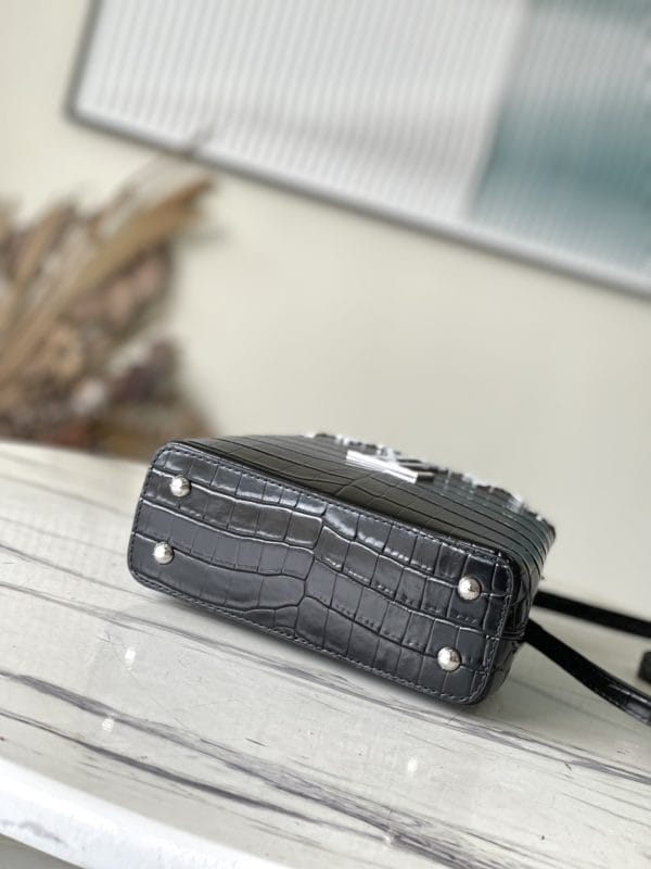 Louis Vuitton Crocodile Pattern Silver Buckle Mini Bag - Image 9