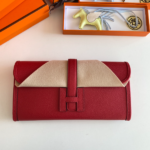 Hermes Jige Elan Sheepskin Lining Bag - Red