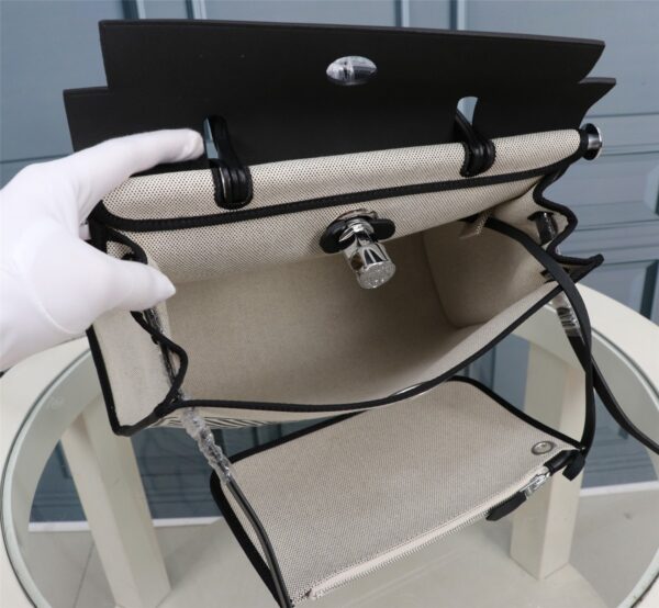 Hermes Dark Horse Inside Seam Cloth Bag - Black - Image 3