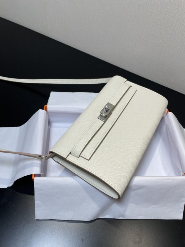 Hermes Kelly Crossbody Bag - White - Image 2