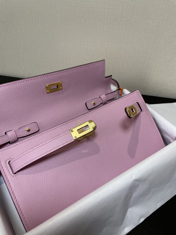 Hermes Kelly Crossbody Bag - Mallow Purple - Image 4