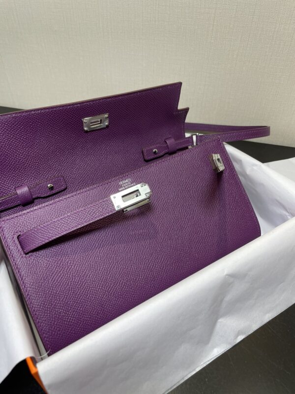 Hermes Kelly Crossbody Bag - Purple - Image 5