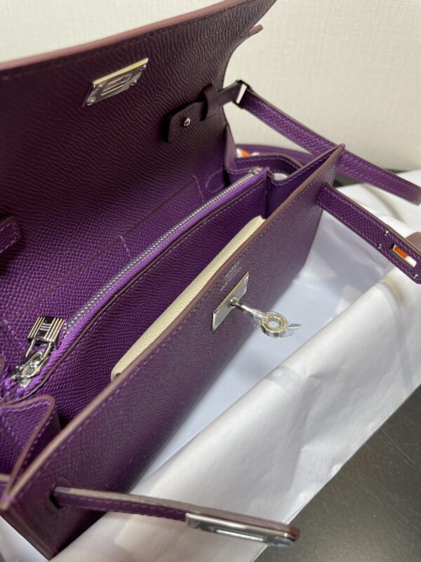 Hermes Kelly Crossbody Bag - Purple - Image 4