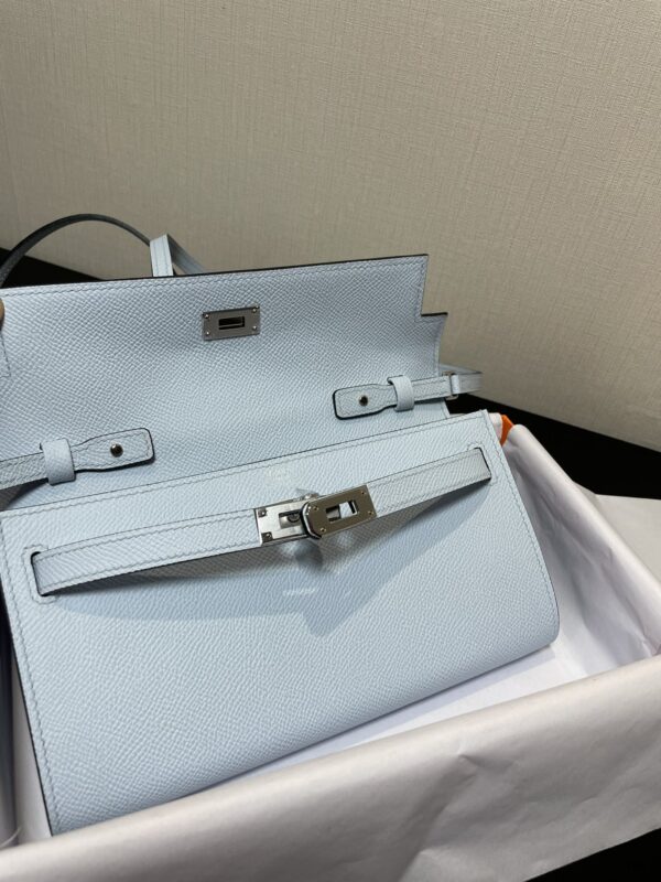 Hermes Kelly Crossbody Bag - Haze Blue - Image 3