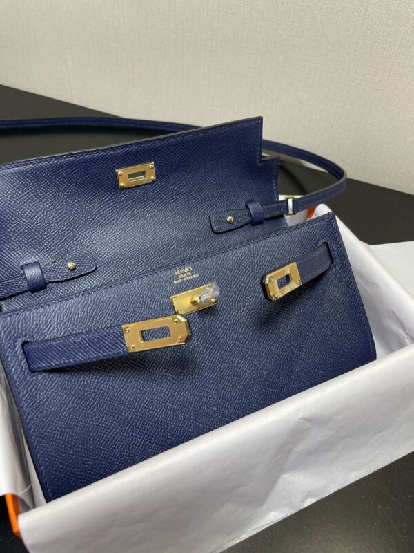 Hermes Kelly Crossbody Bag - Royal Blue - Image 3