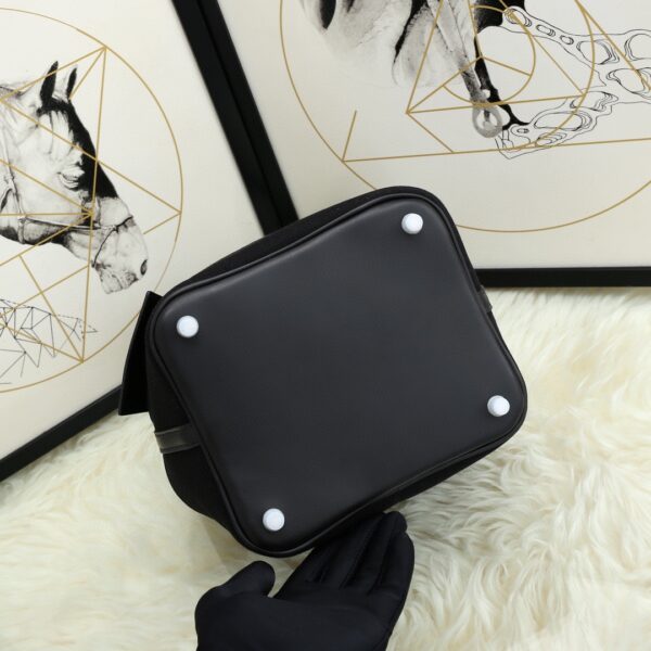 Hermes Cargo Picotin Canvas Handbag - Black - Image 3