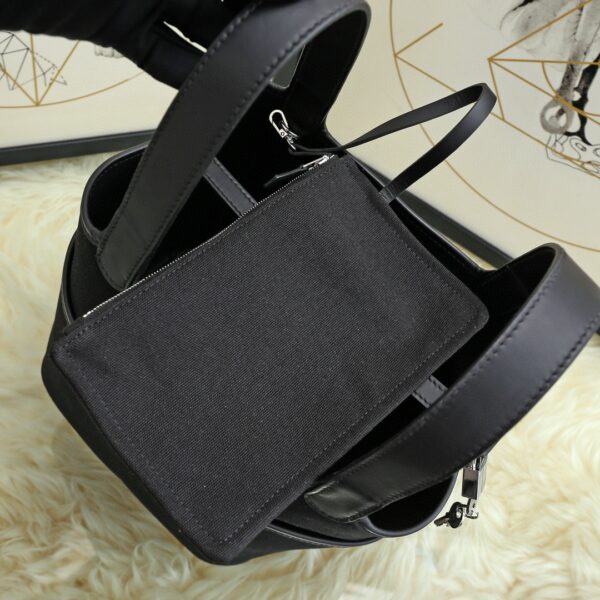 Hermes Cargo Picotin Canvas Handbag - Black - Image 4
