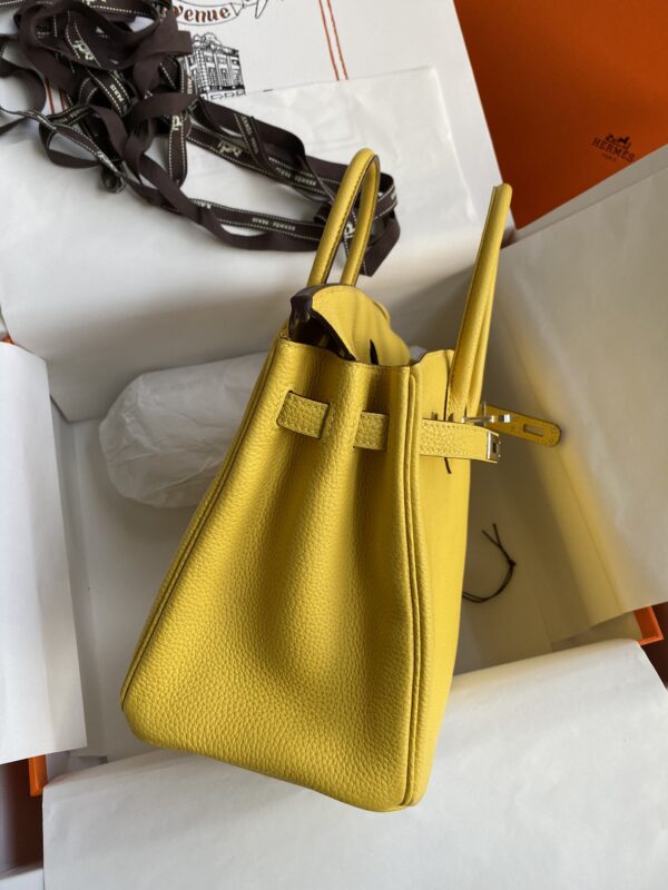 Hermes Birkin Hand-Stitched Handbag - Yellow - Image 4