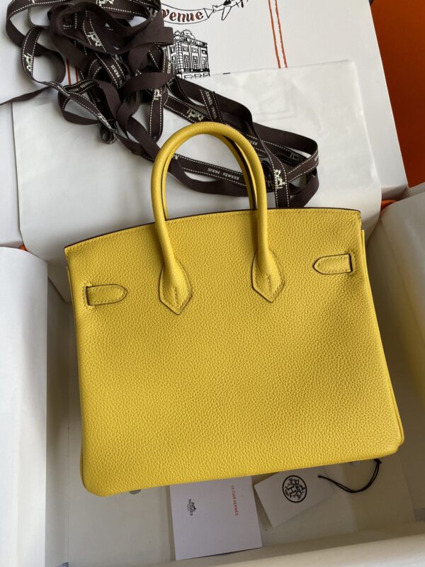 Hermes Birkin Hand-Stitched Handbag - Yellow - Image 5