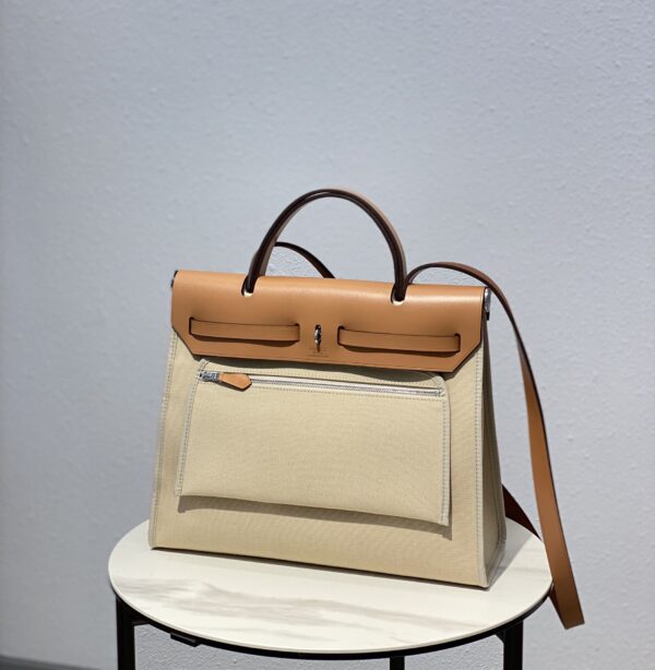 Hermes Cloth Herbag Handbag - SKin - Image 5