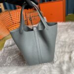 Hermes Picotin 18 Vegetable Basket Handbag - Almond Green - Image 5
