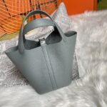 Hermes Picotin 18 Vegetable Basket Handbag - Almond Green - Image 4