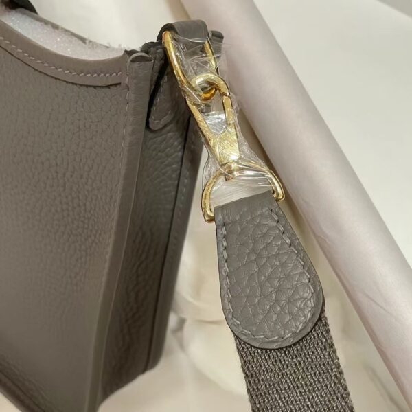 Hermes Evelyne Hollow H Letter Handbag - Gray - Image 3