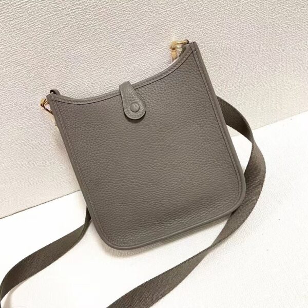 Hermes Evelyne Hollow H Letter Handbag - Gray - Image 5