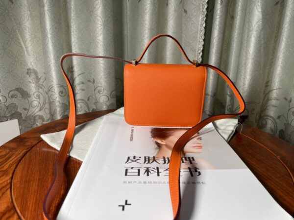 Hermes Kang Kangjia's Mini Handbag - Orange (Golden Buckle) - Image 5