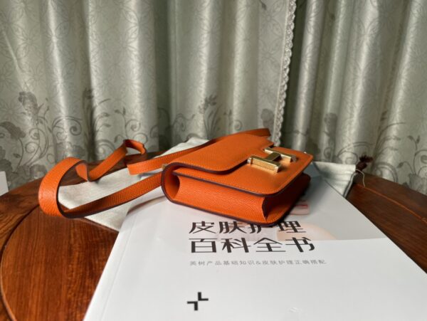 Hermes Kang Kangjia's Mini Handbag - Orange (Golden Buckle) - Image 4