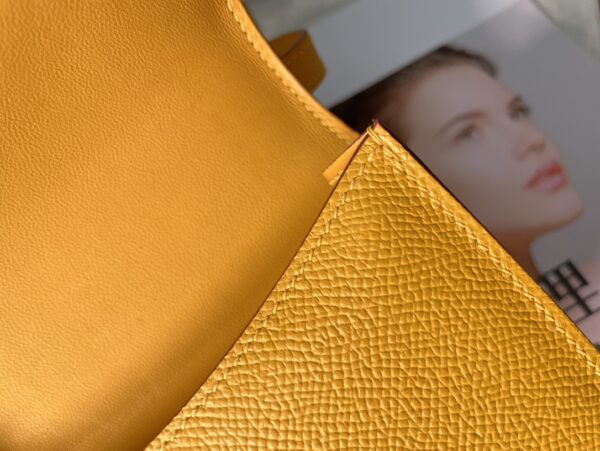 Hermes Kang Kangjia’s Mini Handbag – Yellow (Silver Buckle) - Image 3