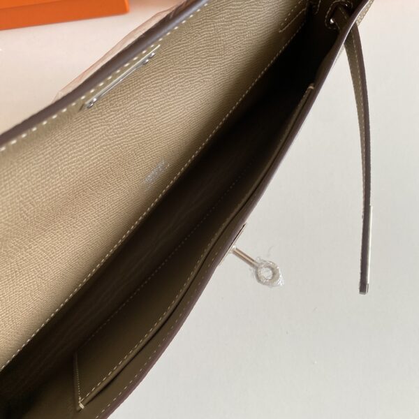 Hermes Kelly Cut Wallet - Elephant Gray - Image 3