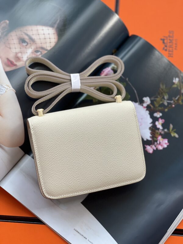 Hermes Mini Stewardess Handbag - White - Image 6