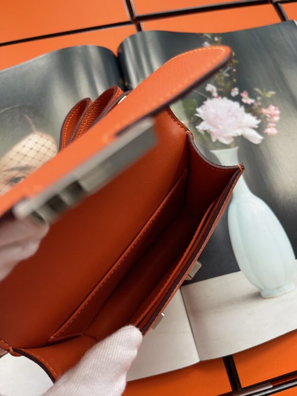 Hermes Mini Stewardess Handbag - Orange - Image 4