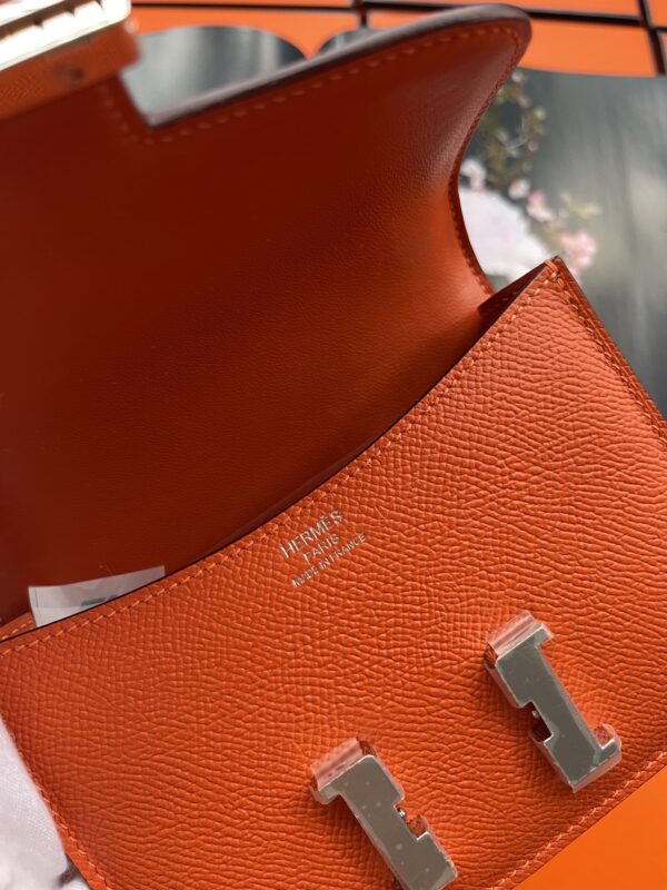 Hermes Mini Stewardess Handbag - Orange - Image 3