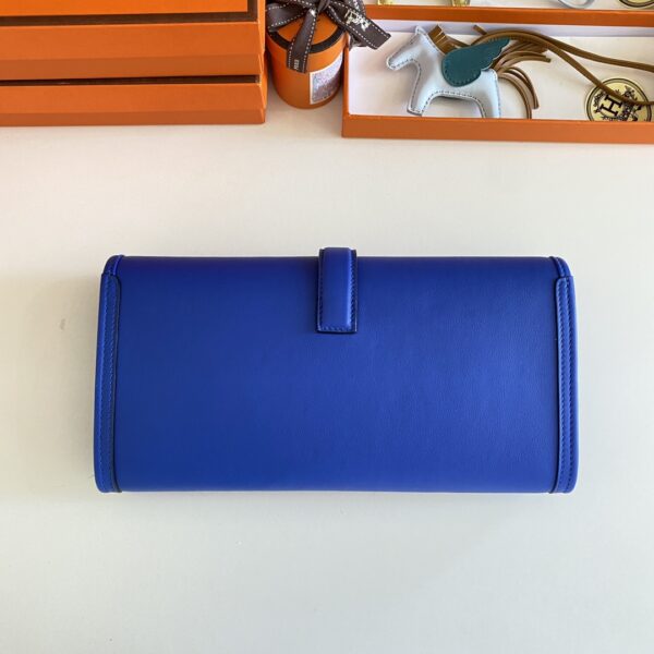 Hermes Jige Elan Sheepskin Lining Bag - Electro Optic Blue - Image 4