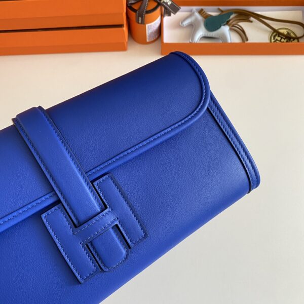 Hermes Jige Elan Sheepskin Lining Bag - Electro Optic Blue - Image 2