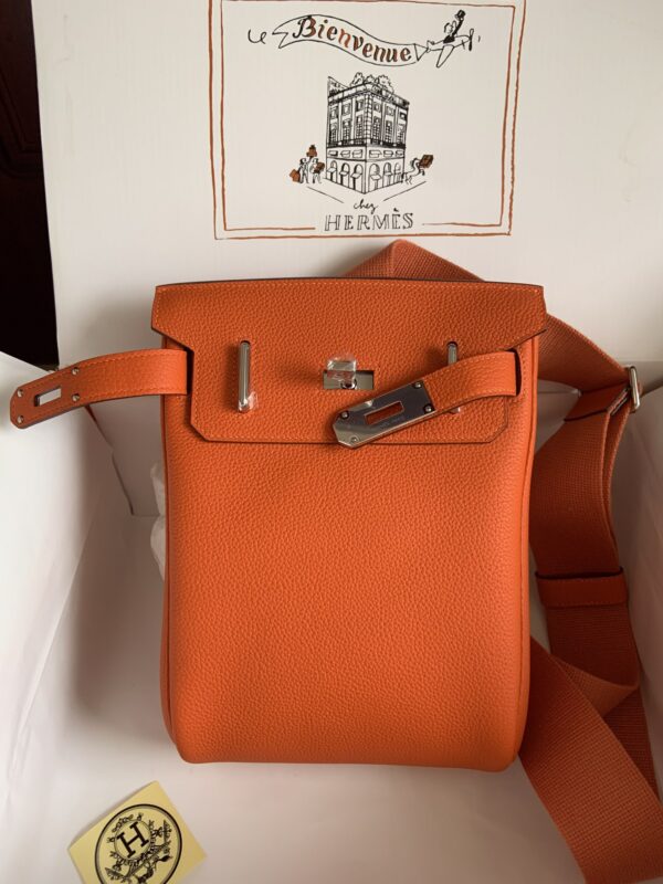 Hermes HAC A DOS Handbag - Orange - Image 4