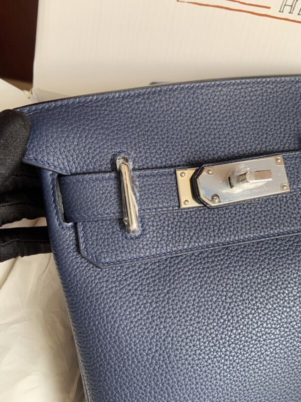 Hermes HAC A DOS Handbag - Royal Blue - Image 3