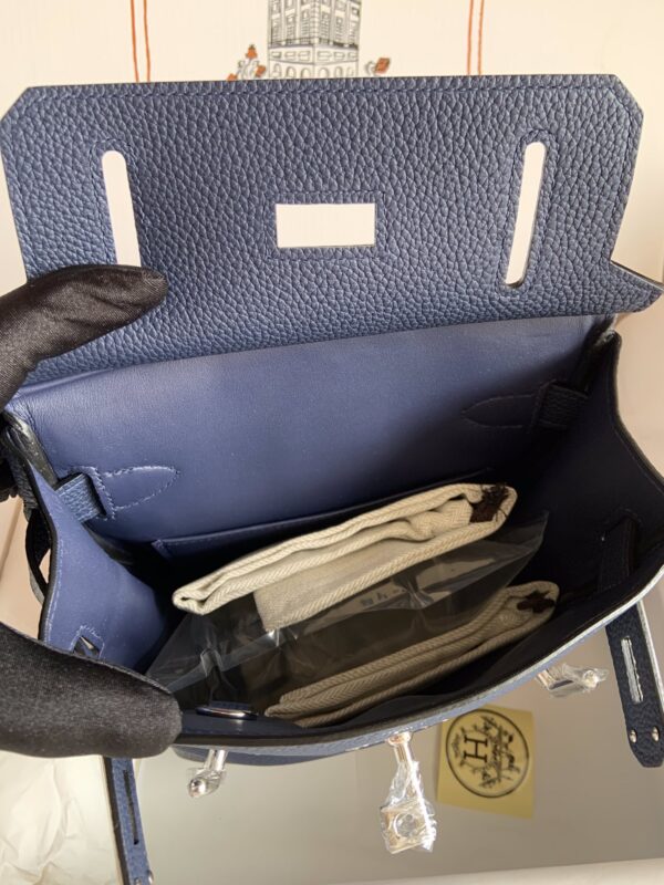 Hermes HAC A DOS Handbag - Royal Blue - Image 5