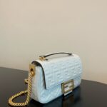Fendi Baguette Chain Handbag - Light Blue - Image 5