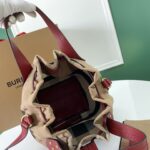 Burberry Canvas Check Bucket Bag - Red - Image 3
