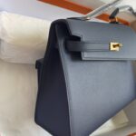 Hermes Kelly Pochette Handbag - Royal Blue - Image 4