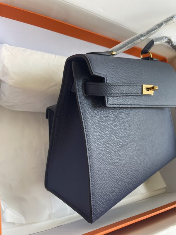 Hermes Kelly Pochette Handbag - Royal Blue - Image 4