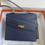 Hermes Kelly Pochette Handbag - Royal Blue - Image 5