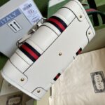 Gucci Bauletto Small Top Handle Bag – White - Image 4